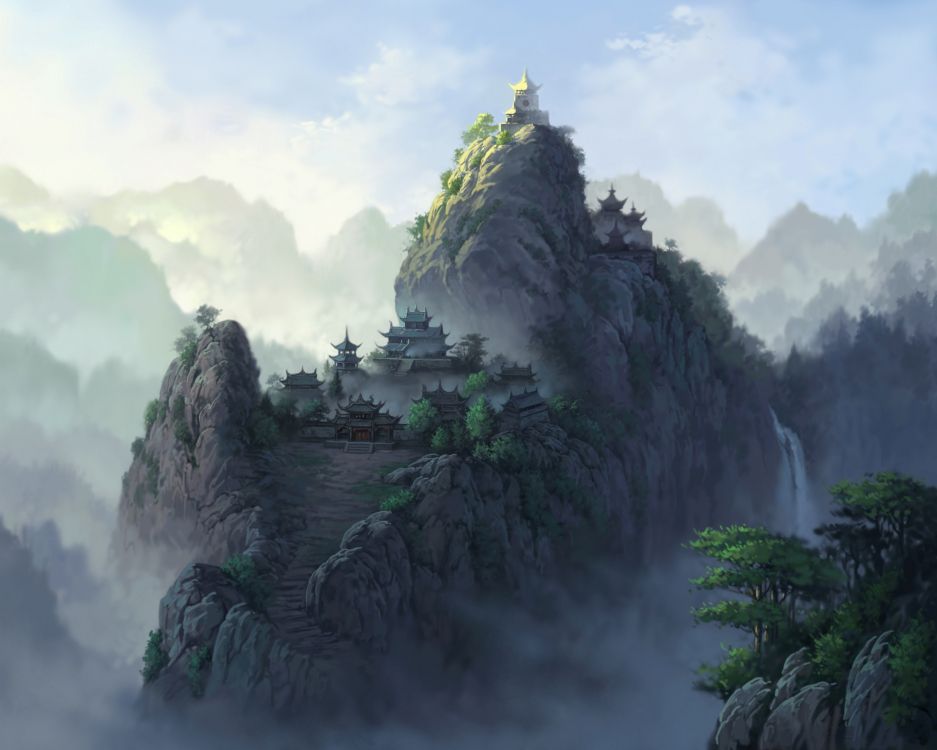 风景画, 地形, 安装的风景, 山站, 幻想 壁纸 2648x2118 允许