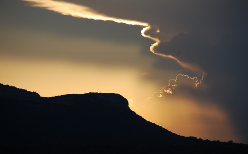 Image cloud, evening, sunlight, horizon, clouds