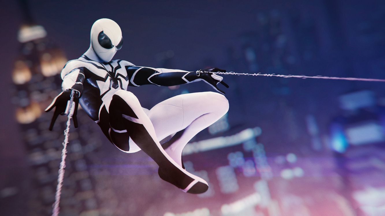 Spider-man, Insomniac Games, Los Cuatro Fantásticos, Anime, Playstation 4. Wallpaper in 3840x2160 Resolution