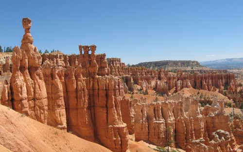 Image brown rock formation under blue sky during daytime