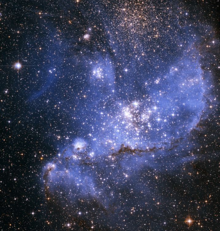 Blau-weiße Sternennacht. Wallpaper in 2714x2840 Resolution