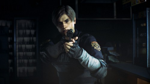 Image gun, Claire Redfield, night, Leon S Kennedy, leon resident evil 2