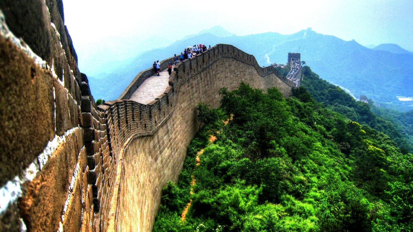 中国的长城, 里程碑, 山站, 旅游业, 历史站 壁纸 3072x1728 允许