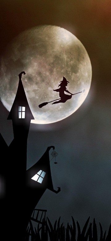 Image witches flying, witchcraft, salem witch trials, witch ride, magic