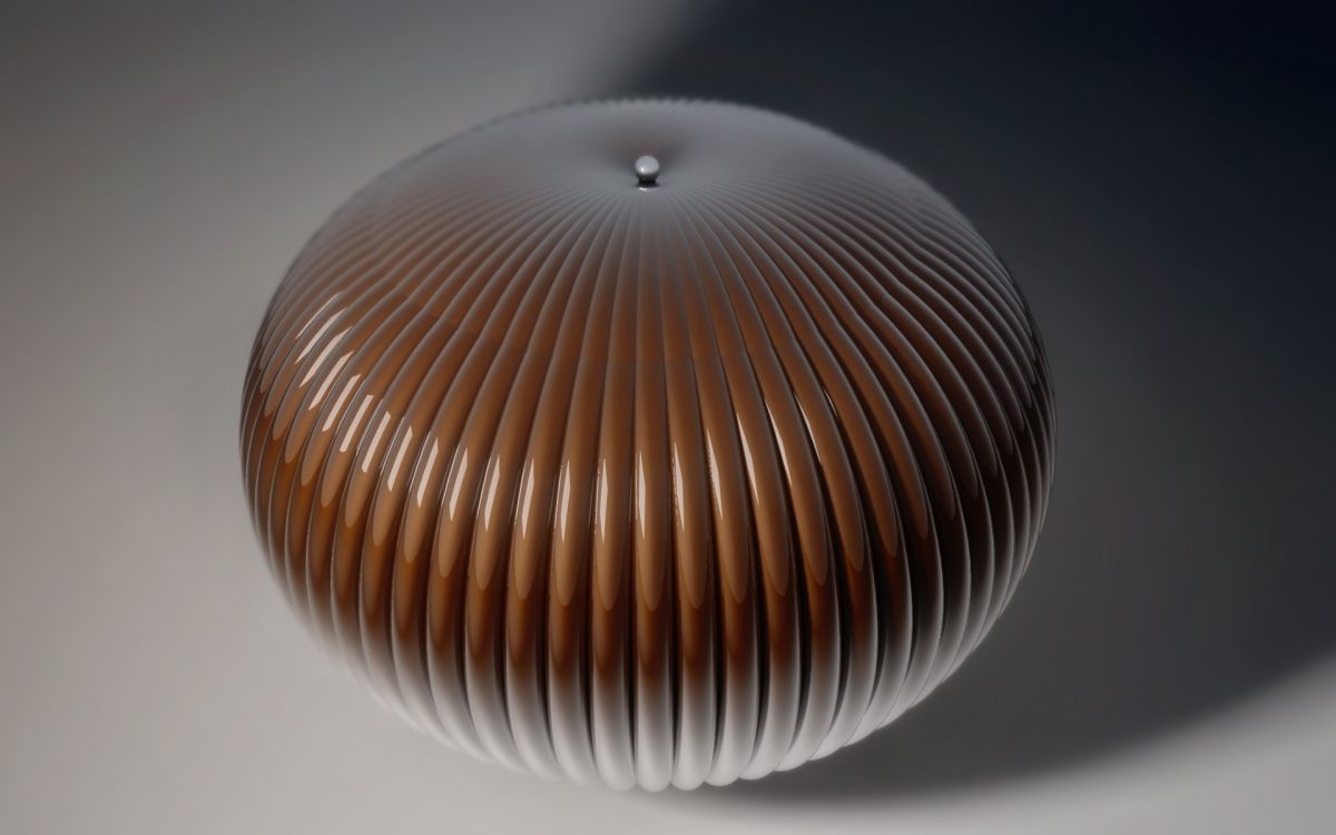 Braune Runde Deckenlampe in Einem Raum Eingeschaltet. Wallpaper in 1920x1200 Resolution