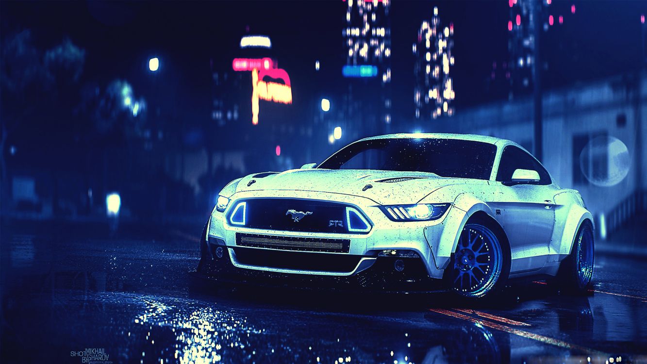 white mercedes benz coupe on road during night time