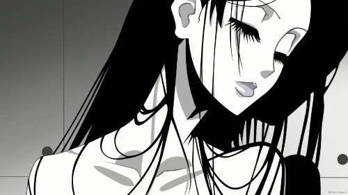 Image black haired woman anime character