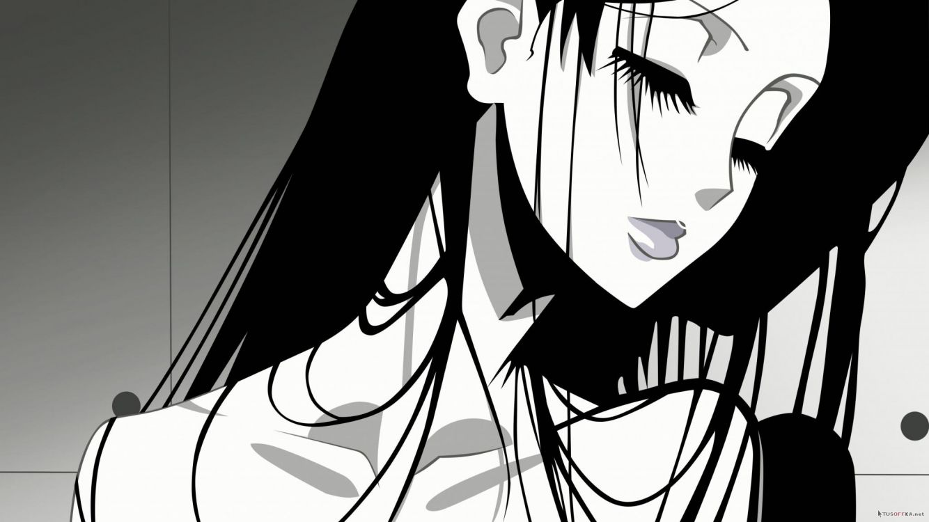 black haired woman anime character