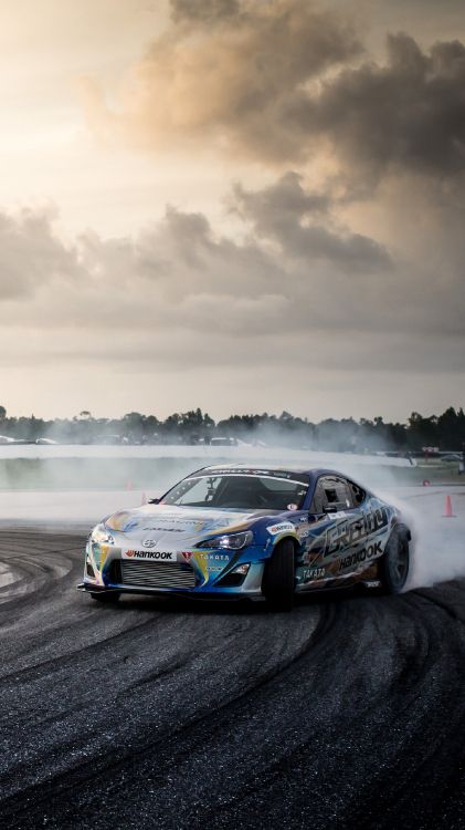 Drifting, Rad, Cloud, Tire, Car. Wallpaper in 1440x2560 Resolution