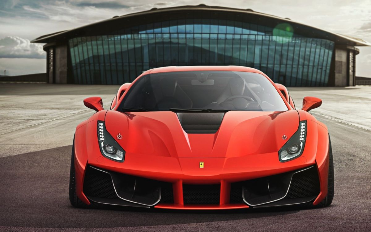 Ferrari Rouge 458 Italia Sur Route. Wallpaper in 1920x1200 Resolution