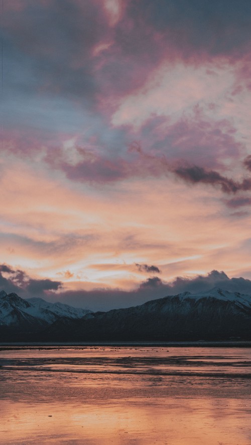 Image cloud, afterglow, horizon, dusk, sunset