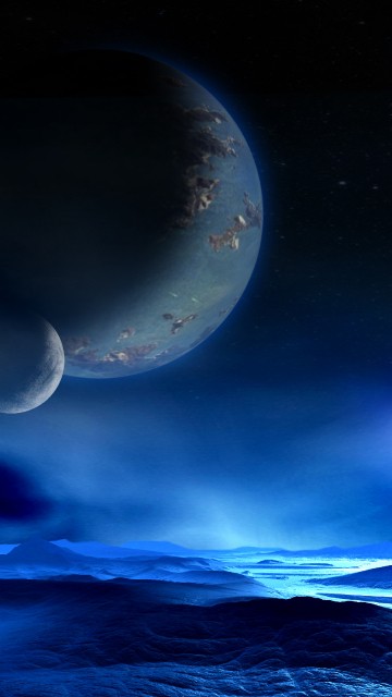 Image full moon over the clouds