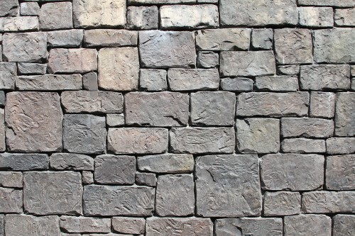 Image brown and gray brick wall