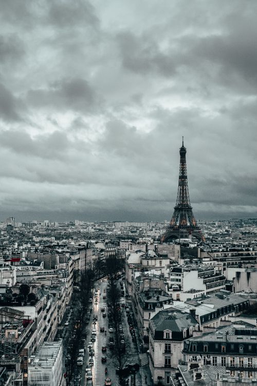 Arc de Triomphe, Eiffelturm, Kathedrale Notre-Dame in Paris, Tower, Cloud. Wallpaper in 4160x6240 Resolution