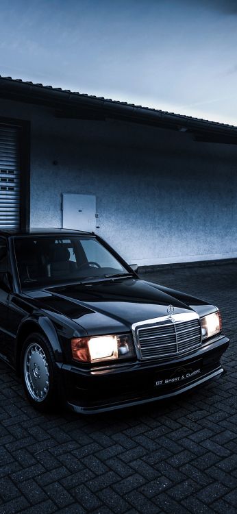 Reflexion, Mercedes-benz 500 e, Car, Mercedes-benz, Mercedes-Benz W201. Wallpaper in 982x2127 Resolution