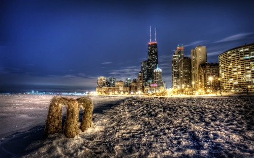 Image city skyline during night time