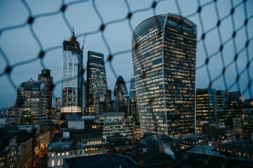 Image city skyline during night time