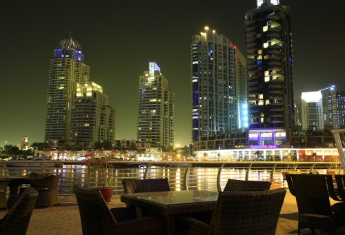 Image city skyline during night time