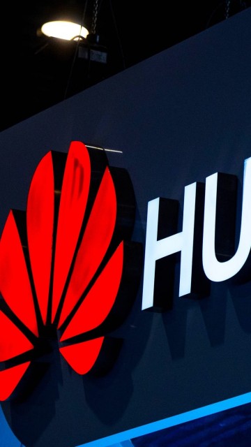 Image Huawei, smartphone, logo, neon, signage