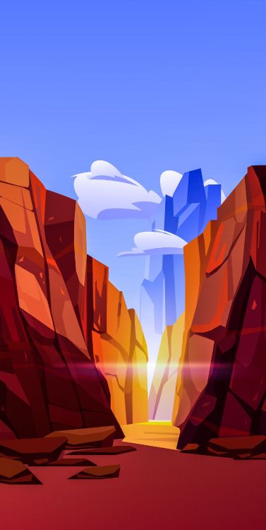 Caricature de Canyon, Grand Canyon, Graphiques Vectoriels, Canyon, Illustration. Wallpaper in 1536x3050 Resolution
