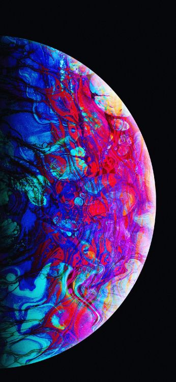 Xiaomi, Redmi, 艺术, 圆圈, 电蓝色的 壁纸 1242x2688 允许