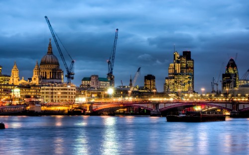 Image city skyline during night time