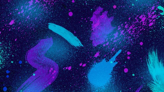 Image purple and black abstract painting