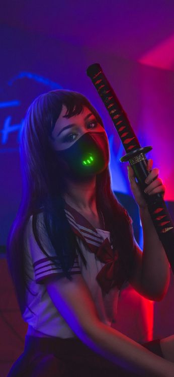 Gitarrist, Lippe, Mikrofon, Musiker, Purpur. Wallpaper in 1080x2340 Resolution