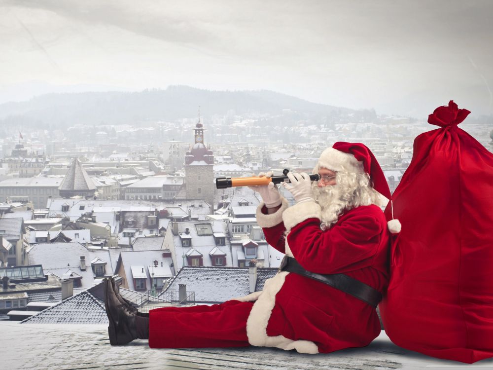 El Día De Navidad, Santa Claus, Invierno, Navidad, Personaje de Ficción. Wallpaper in 1920x1440 Resolution