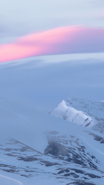 Image mount scenery, sky, mountain, winter, tree