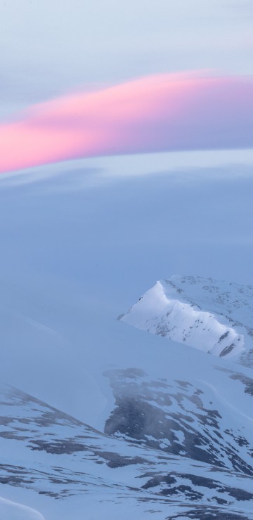 Image mount scenery, sky, mountain, winter, tree