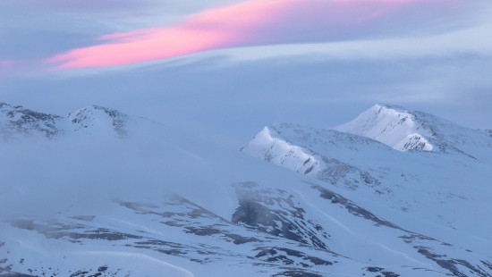 Image mount scenery, sky, mountain, winter, tree