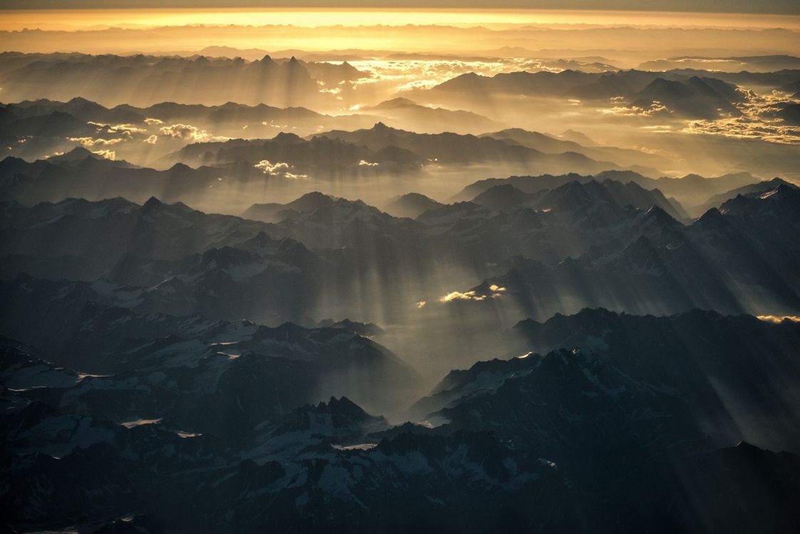 aerial view of mountains during daytime