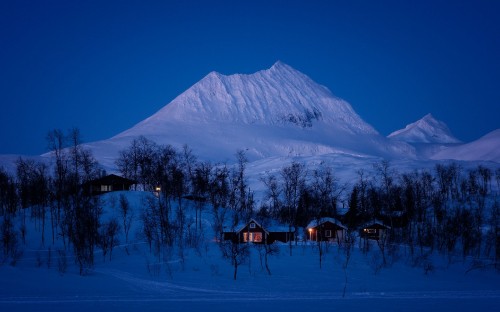 Image snow covered mountain during daytime