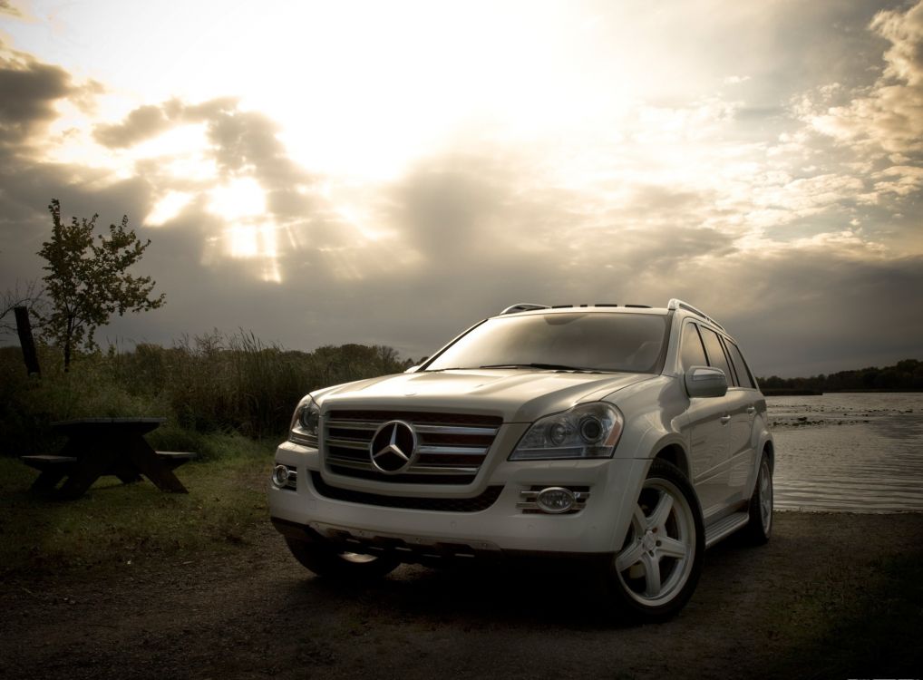 White Mercedes Benz Suv on Road During Daytime. Wallpaper in 2048x1508 Resolution