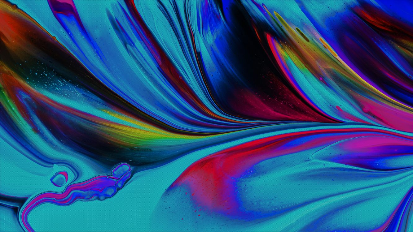 Fraktale Kunst, Farbigkeit, Blau, Muster, Electric Blue. Wallpaper in 3840x2160 Resolution