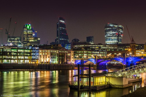 Image city skyline during night time