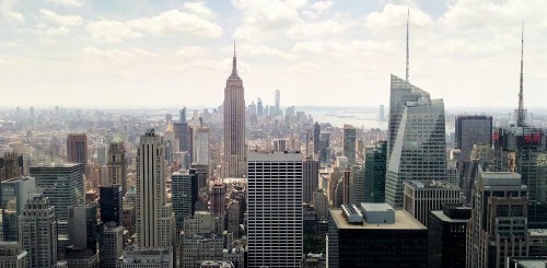 Image empire state building, cloud, skyscraper, building, daytime