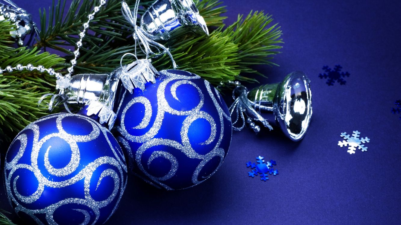 El Día De Navidad, Azul, Adorno de Navidad, Azul Cobalto, Decoración de la Navidad. Wallpaper in 2560x1440 Resolution