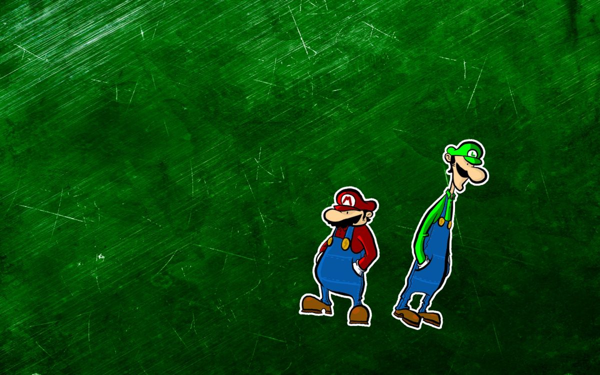 Luigi, Mario, Crapaud, Green, Super Mario Bros. Wallpaper in 1920x1200 Resolution