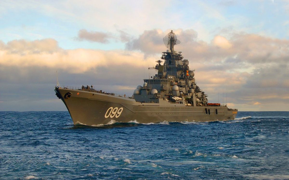 Russian Battlecruiser Pyotr Velikiy, Kirov-class Battlecruiser, Russian Navy, Battlecruiser, Cruiser. Wallpaper in 1920x1200 Resolution
