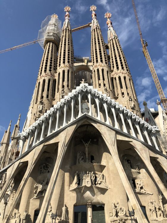 barcelona, La Sagrada Familia, architecture, facade, landmark