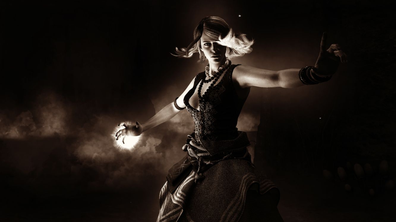 The Witcher 3 Wild Hunt, Ciri, Geralt de Rivia, Negro, Baile. Wallpaper in 9600x5400 Resolution