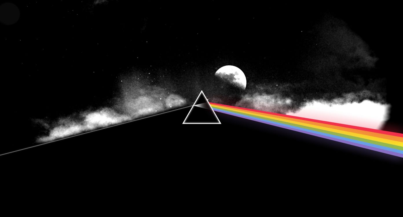 el Lado Oscuro de la Luna, Pink Floyd, Luz, Ambiente, Espacio. Wallpaper in 2600x1400 Resolution