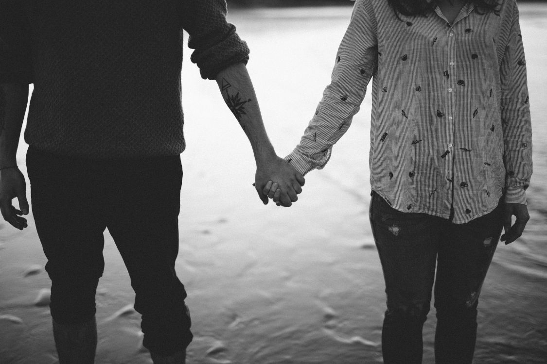 Couple, Holding Hands, White, People, Black. Wallpaper in 5696x3797 Resolution