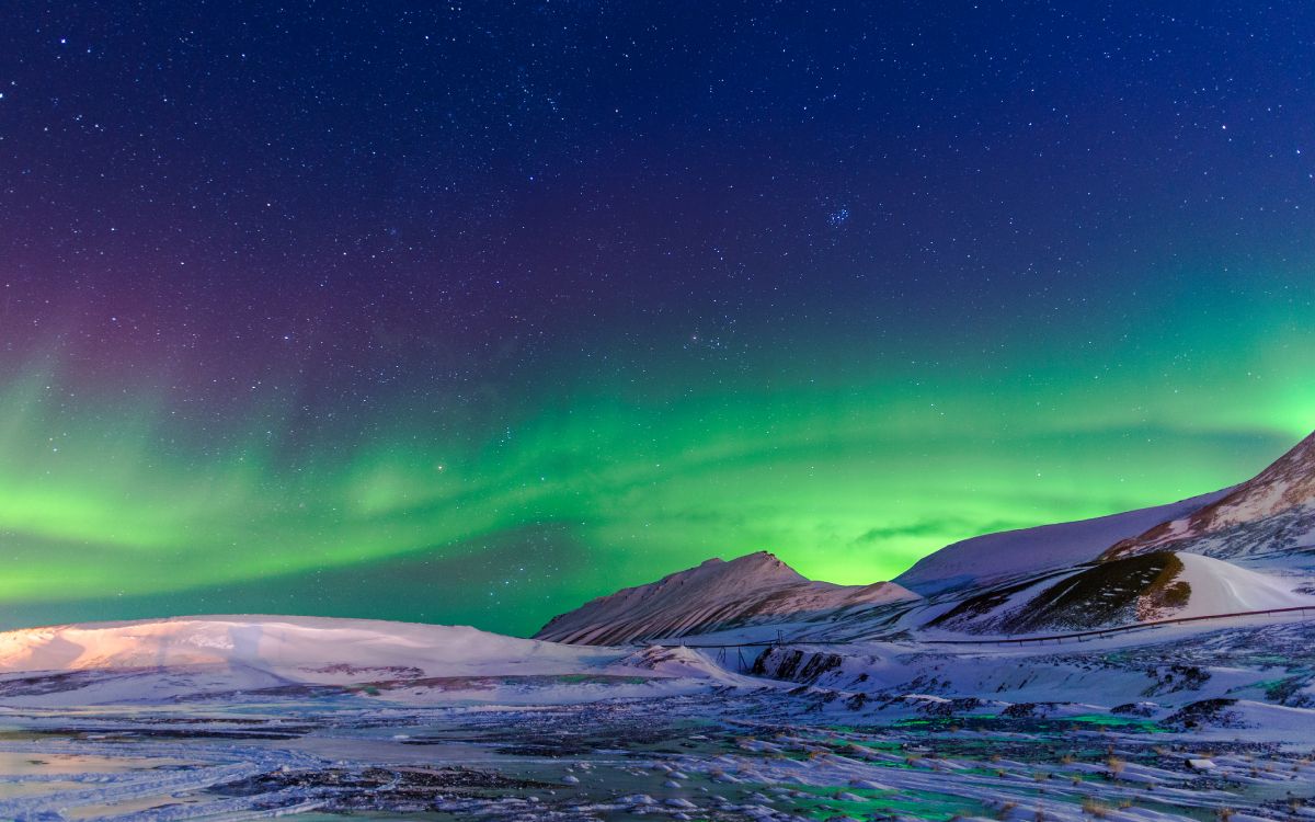 Winter Aurora, Aurora, Svalbard, Winter, Atmosphäre. Wallpaper in 5120x3200 Resolution