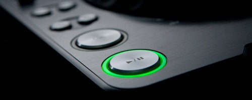 Image black and green remote control