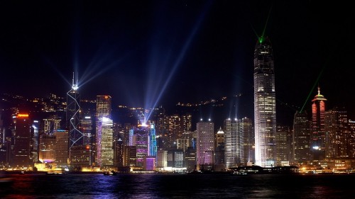 Image city skyline during night time