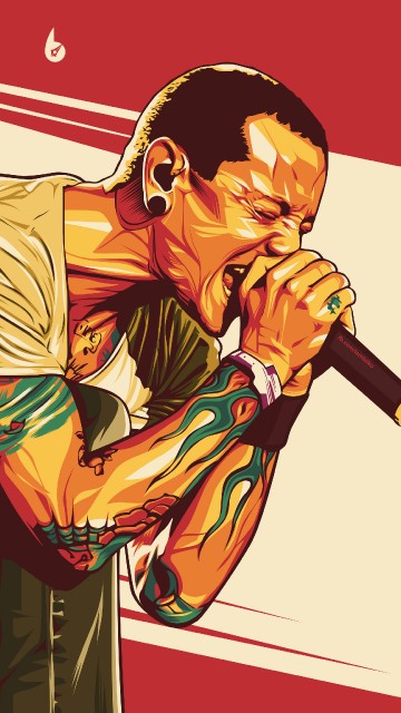 Image Linkin Park, Chester Bennington, cartoon, illustration, art