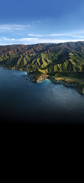 Sistema Operativo, Manzana, Agua, Montaña, Paisaje Natural. Wallpaper in 1080x2340 Resolution